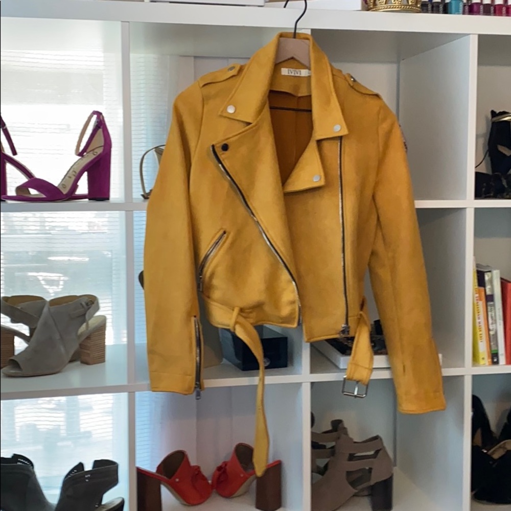 Mustard moto jacket